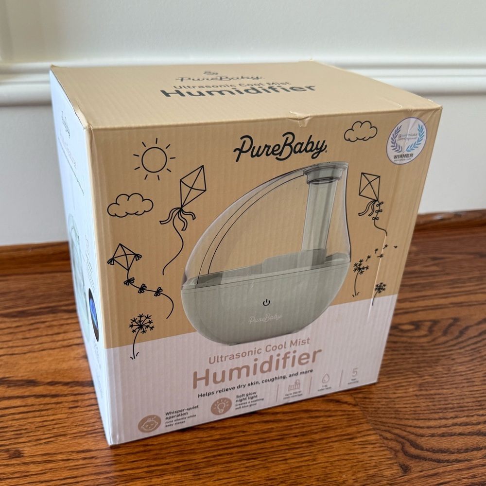 Like New Pure Enrichment PureBaby Ultrasonic Cool Mist Humidifier & Night Light